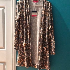 NWT Simply Southern Leopard Cardigan Small-Med